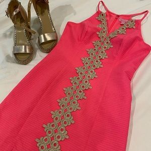Lily Pulitzer Sundress-pink and gold size 2